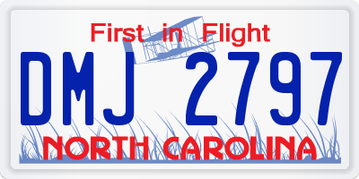 NC license plate DMJ2797