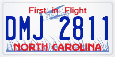 NC license plate DMJ2811