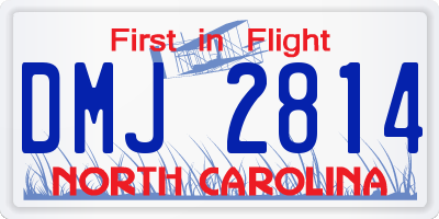 NC license plate DMJ2814