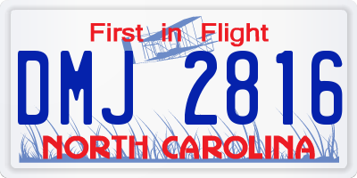 NC license plate DMJ2816