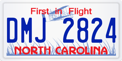 NC license plate DMJ2824
