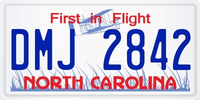 NC license plate DMJ2842