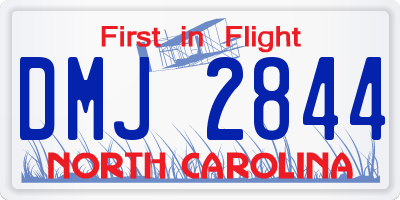 NC license plate DMJ2844