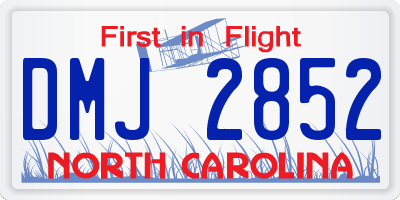 NC license plate DMJ2852