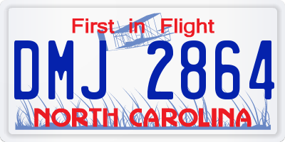 NC license plate DMJ2864