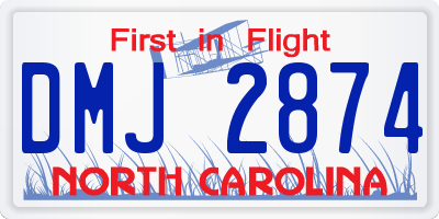 NC license plate DMJ2874