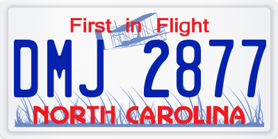 NC license plate DMJ2877