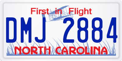 NC license plate DMJ2884