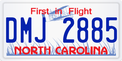NC license plate DMJ2885