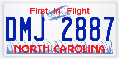 NC license plate DMJ2887