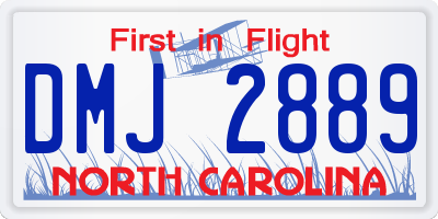 NC license plate DMJ2889