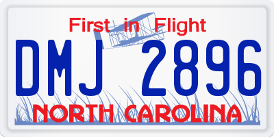 NC license plate DMJ2896