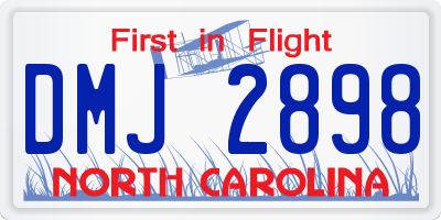 NC license plate DMJ2898