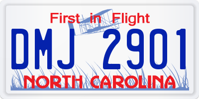 NC license plate DMJ2901