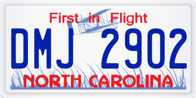 NC license plate DMJ2902