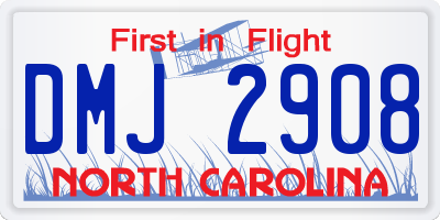 NC license plate DMJ2908