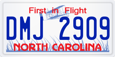 NC license plate DMJ2909
