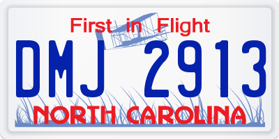 NC license plate DMJ2913