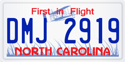 NC license plate DMJ2919
