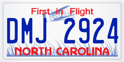NC license plate DMJ2924
