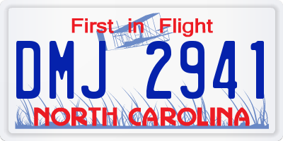 NC license plate DMJ2941