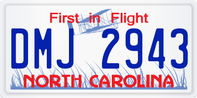 NC license plate DMJ2943