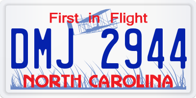 NC license plate DMJ2944