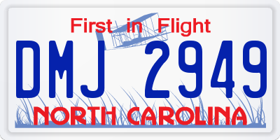 NC license plate DMJ2949