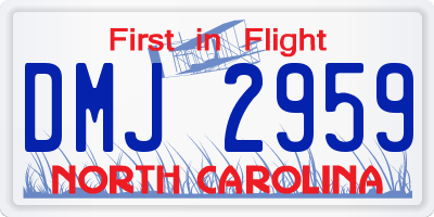 NC license plate DMJ2959