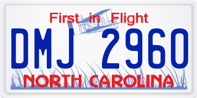 NC license plate DMJ2960