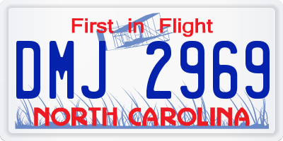 NC license plate DMJ2969