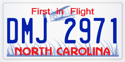 NC license plate DMJ2971