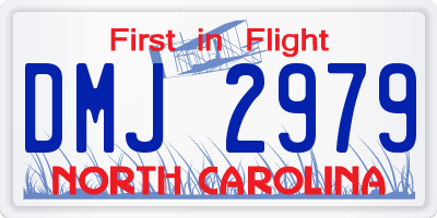 NC license plate DMJ2979