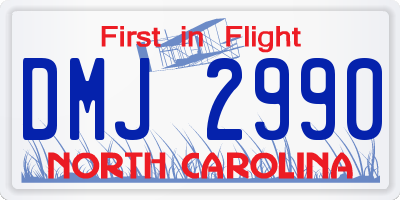 NC license plate DMJ2990