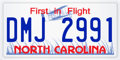 NC license plate DMJ2991