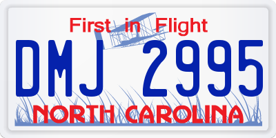 NC license plate DMJ2995