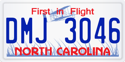 NC license plate DMJ3046