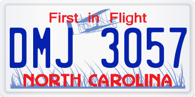 NC license plate DMJ3057