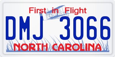 NC license plate DMJ3066