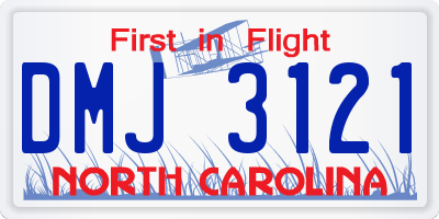 NC license plate DMJ3121