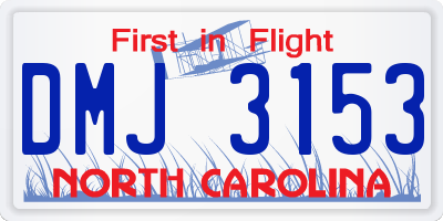 NC license plate DMJ3153