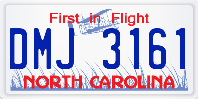 NC license plate DMJ3161