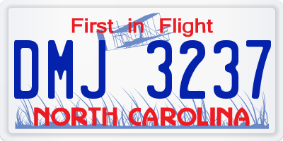 NC license plate DMJ3237