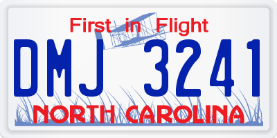 NC license plate DMJ3241