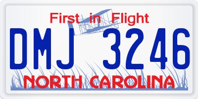 NC license plate DMJ3246