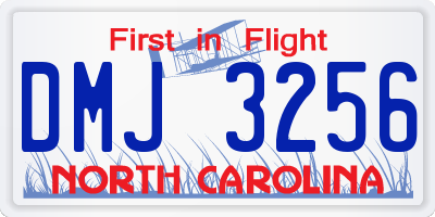 NC license plate DMJ3256