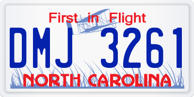 NC license plate DMJ3261