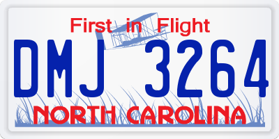 NC license plate DMJ3264