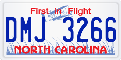 NC license plate DMJ3266