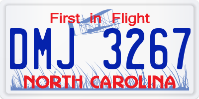 NC license plate DMJ3267